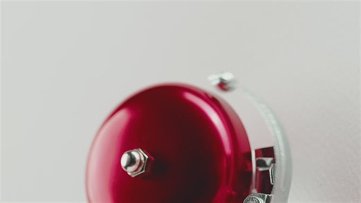 Old fire alarm hung on the wall, turned on - Free Stock Video