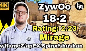 ZywOo和flameZ/apEX/Spinx/shushan五排天梯炸鱼 (荒漠迷城) | 2024.10.23 | CS2 POV/DEMO