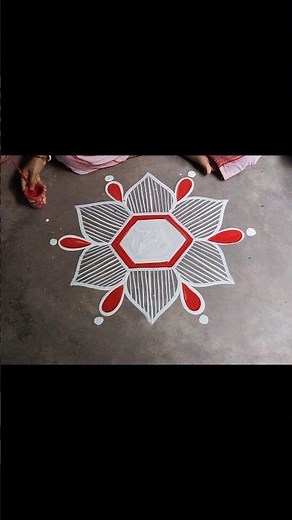 Unique round alpona design / Beautiful round alpona design for Laxmi Puja / kolam design / muggulu