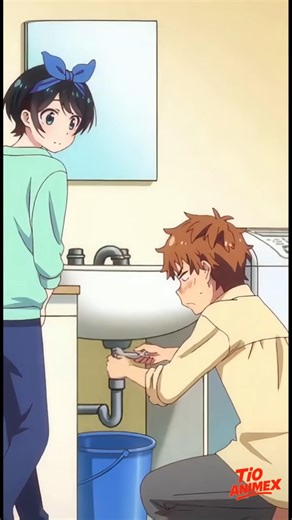 This is what happened when he tried to fix the sink #anime #fail