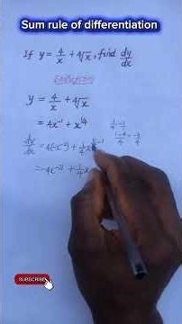 Sum rule of differentiation #viralshort #differentiation #sumrule #calculus #fypp