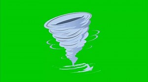 A dynamic tornado animation set against a green screen, perfect for weather-related projects, visual effects, or backgrounds. Swirling motion with vivid detail and realism