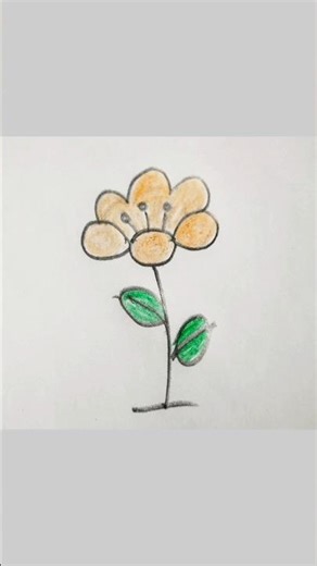 Beautiful flower drawing #drawing #art step bystep