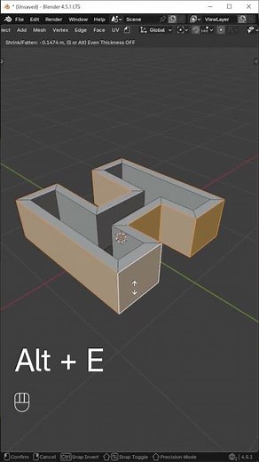 Blender tutorials for beginners - how to extrude edges