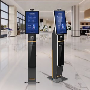 [Hot Item] 10-Year Self-Service Kiosk Manufacturer 21.5inch Kiosk with Credit Card Reader Kiosk with Passport Scanner Kiosk with Room Key Encoder
