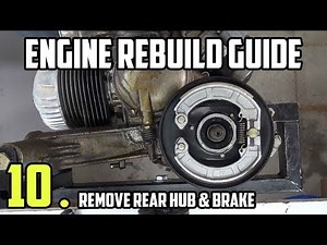 Remove rear hub, brake and dust cover - Vespa LML Engine rebuild tutorial Part 10