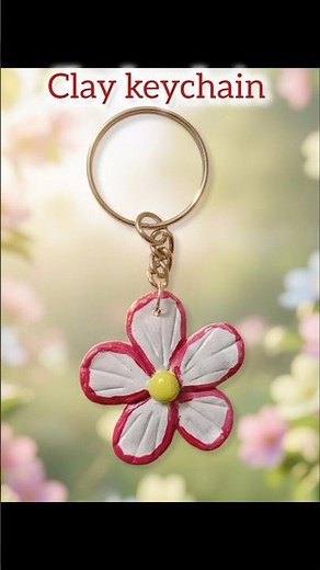"Making a Cute Clay Keychain | DIY Clay Keychain Tutorial" #shorts