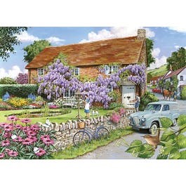 The House of Puzzles Big 250-Piece Jigsaw Puzzle - Wisteria Cottage