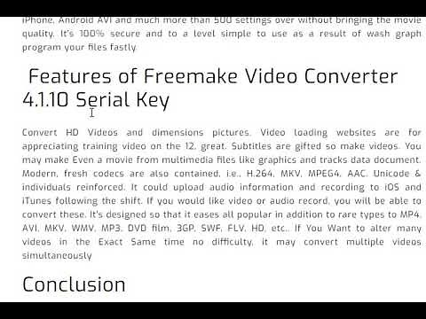 Freemake Video Converter 4.1.10 Serial Key Free Download