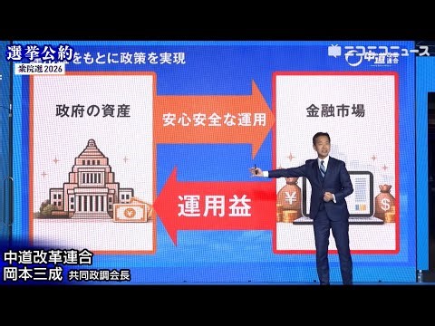 【衆院選2026 選挙公約】中道改革連合 岡本三成 共同政調会長がプレゼン（主催：ニコニコ）