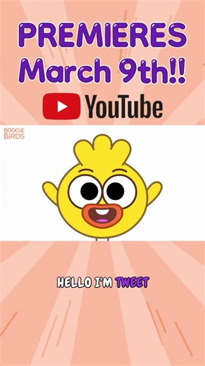 💛🐤 Meet Tweet🐤💛 Tweet is the youngest and sweetest of the four Boogie Birds. She’s here to share that something joyful, silly, and full of music is landing soon — and we can hardly wait! 🎶💛 Our YouTube channel officially launches Monday, March 9th 🗓️🚀 Get ready for toe-tapping tunes, gentle learning moments, and feather-filled fun your little one will want to watch again and again. This is just the beginning of our flock’s journey, and we’d love for you to be part of it from day one. 🪺�