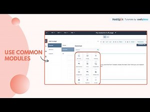 How-to use common modules in HubSpot.