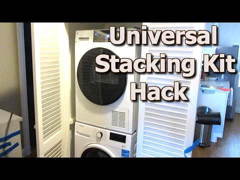 Universal Stacking Kit Hack Tip for any Washer and Dryer | How to Stack 2 Different Brands or Models