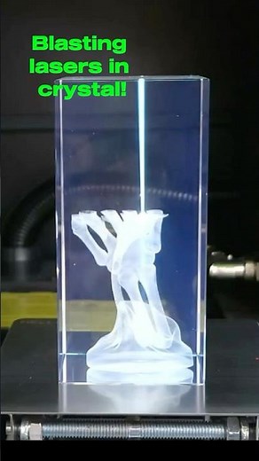 Inside the Crystal: How Lasers Make Floating 3D Art #shorts