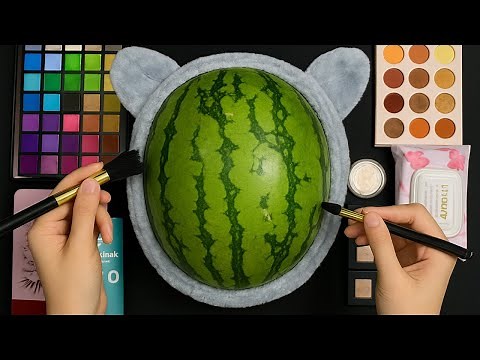 ASMR Makeup on Watermelon🍉 (No talking)