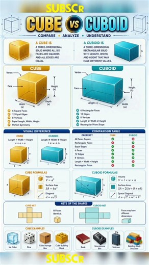 Cube vs Cuboid: The Difference Everyone Gets Wrong! 📦