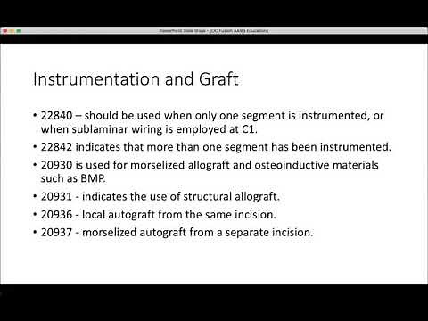 AANS Coding Shorts: Coding Occipitocervical Fusion