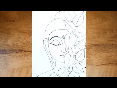 Buddha Sketch with Pencil | Simple & Attractive Art