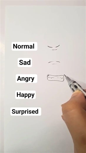 how to draw different face expression in anime manga drawing tuitorial #manga #tuitorial #challenge