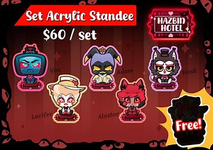 Acrylic Standee: Teary Eyes Babies [ Hazbin Hotel ] - Alastor , Adam , Husk , Lucifer , Vox , - Etsy