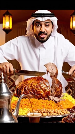 🇶🇦 Qatari Big Piece of Camel Roast ASMR | Luxury Desert Majlis Feast | لحم جمل مشوي قطري فاخر