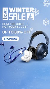 75K views | Warm up your season with sound and savings. The Boat Winter Sale brings massive price drops across bestselling audio gear and more with up to 80% OFF. | boAt | Facebook