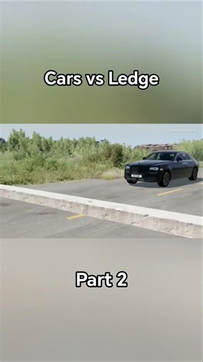 Cars vs Ledge Part 2 - BeamNG.Drive - beamng reverse #beamngshorts