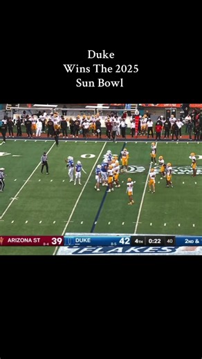 Duke Wins The 2025 Sun Bowl with Strong Offense