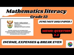Grade 12 Mathematics Literacy Paper 1 exam guide (May/June 2021) | Question 2.2