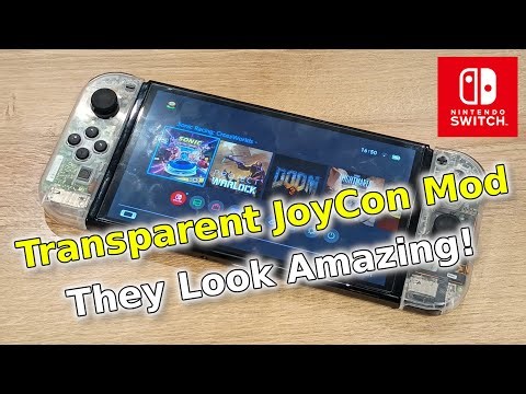 Transparent Joycons Nintendo Switch. They Look Fantastic. Customised Joycons.
