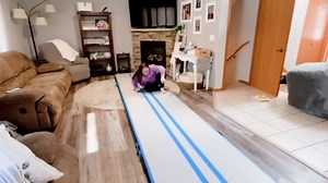 Tumble Track Mats for Gymnastics, Kids Air Gymnastics Mats for Tumbling Thick Inflatable Gymnastics Tumbling Track Mat 6.6/10/13/16/20ft Training Tumbling Mat with Electric Pump for Home/Gym