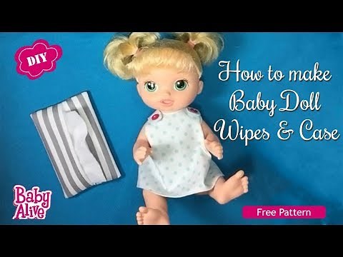 Easy DIY Baby Wipes & Case for Baby Doll Tutorial & Free Pattern