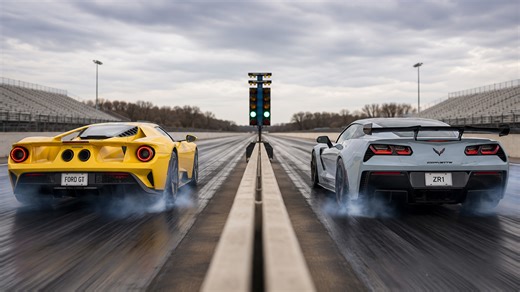 Ford GT takes on 755HP Corvette ZR1 drag race
