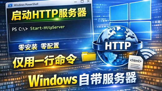 原来Windows自带HTTP服务器？一行命令直接启动