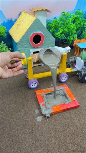 😱 Amazing Mini Tractor Pillar Making Machine |Real Working DIY Baige #shorts #youtubeshorts