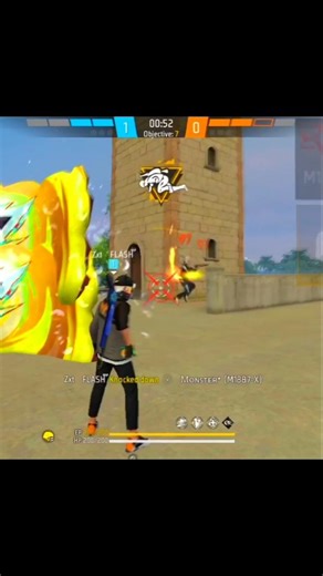 Free fire 1vs4 with pc player | Can I survive 😱🥶? | M1887 magic 💀