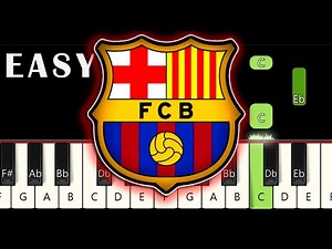 Cant del Barça PIANO TUTORIAL FC Barcelona Anthem EASY HIMNE DEL BARÇA