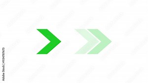 Right-directional arrow loop animation. Animated arrows for the overlay video layer. 4k animation.