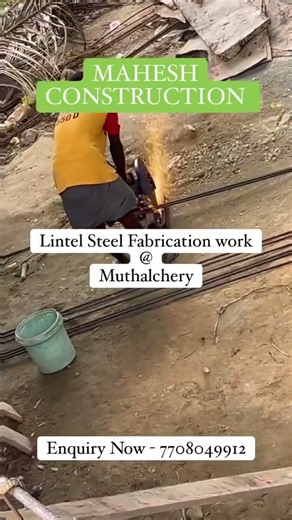 House Construction – Lintel Steel Work Process @ Muthalchery- Pattukottai