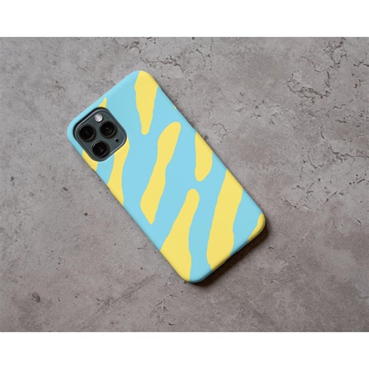 Yellow & Blue Abstract Pattern Digital Paper – Retro Scrapbook (instant Download) - Etsy