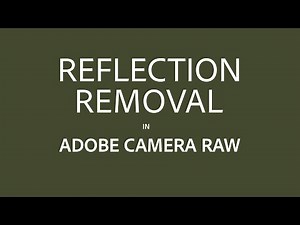 Reflection Removal in Adobe Camera Raw (Tech Preview)