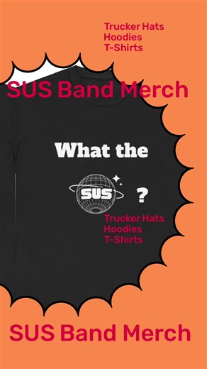 New SUS merchandise! Are you 💯 SUS. Grab them while they’re available!! #sus #altrock #genx #pixies #bandmerch #fypage #support #indie