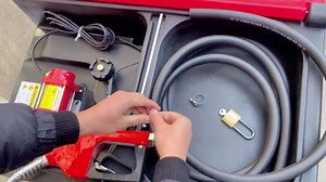 60 Gallon Aluminum Fuel Transfer Tank Tool Box Combo with 12 GPM Fuel Transfer Pump Black