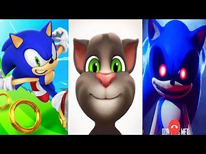 Sonic Dash vs Talking Tom vs SONIC EXE Call Prank