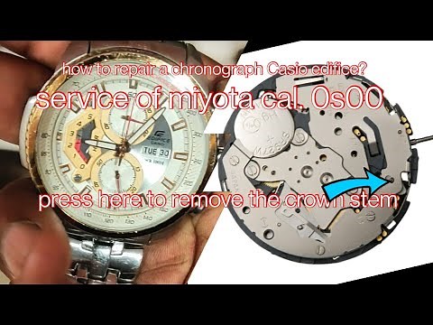 how to repair Casio edifice chronograph watch, service of miyota cal.0S20 movement#watches#miyota