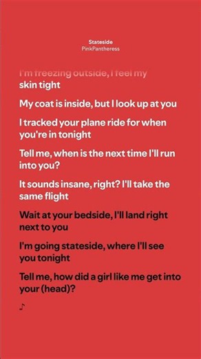 Stateside - PinkPantheress (Lyrics)