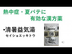 （熱中症・夏バテに有効な漢方薬）清暑益気湯