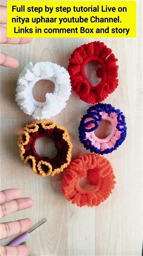 crohet scrunchie #trending #yt #crochet #scrunchies #hairaccessories