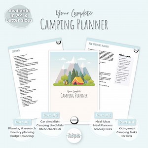 Complete Camping Planner (graphically Designed) - Etsy