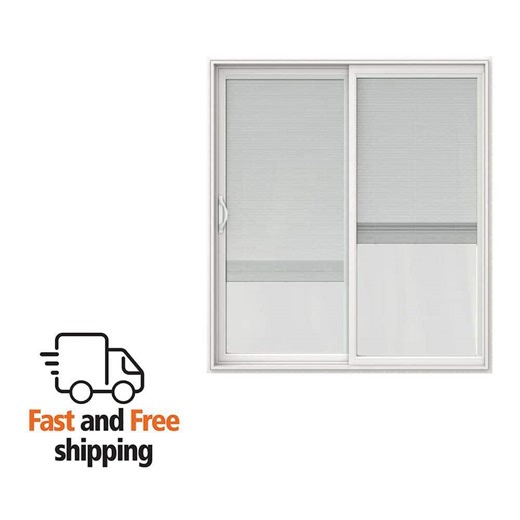 Reviews for JELD-WEN V-2500 72 in. x 80 in. White Vinyl Left-Hand Sliding Patio Door with Low-E Glass and Blinds (Screen Included) | Pg 1 - The Home Depot
